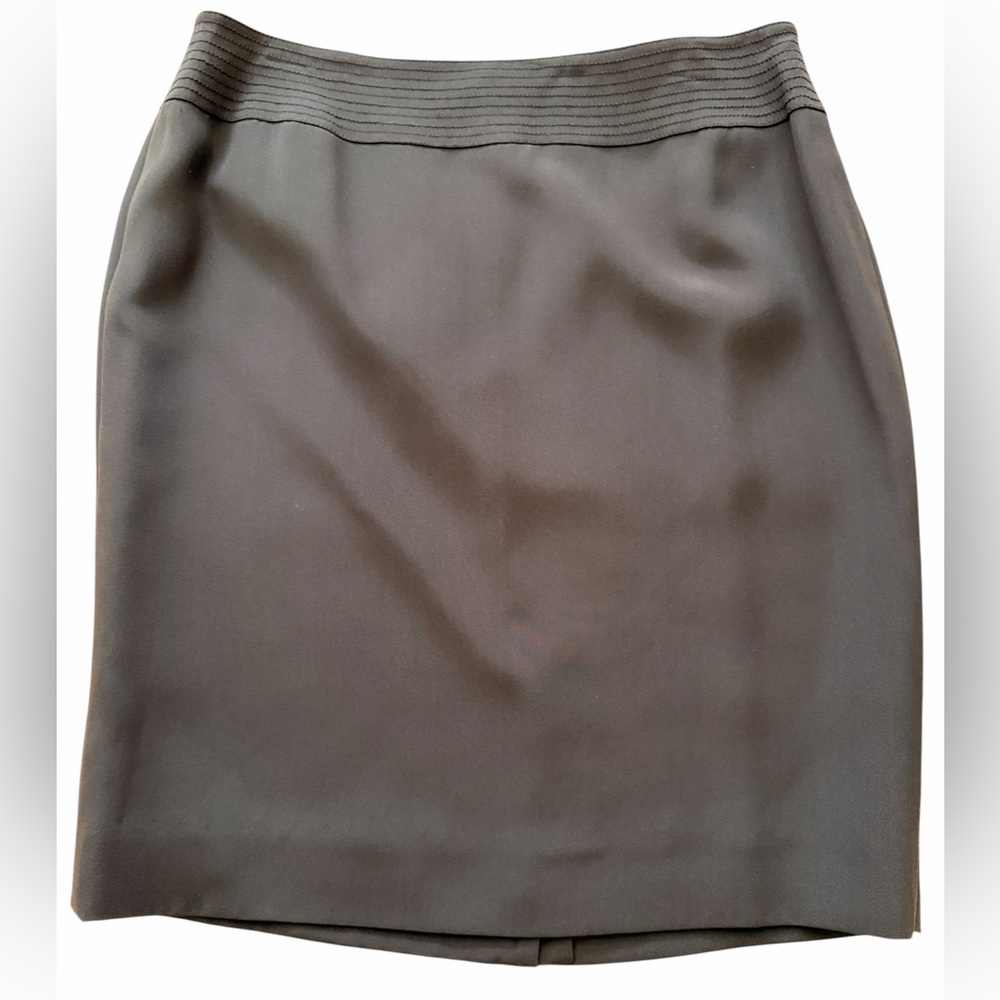 Nina McLemore Black Silk Pencil Skirt 14